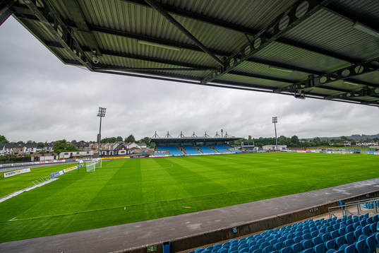 General view of the Ballymena Showgrounds prior to a