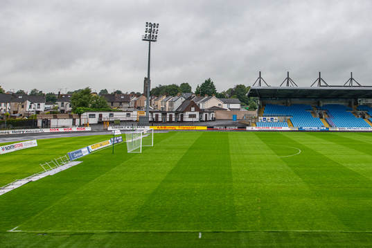General view of the Ballymena Showgrounds prior to a