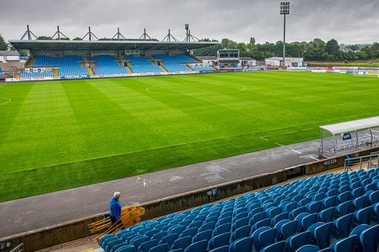 General view of the Ballymena Showgrounds prior to a