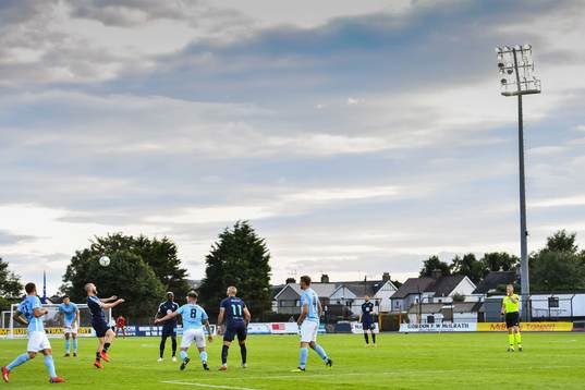 A general view over the UEFA Europa League qualifying match