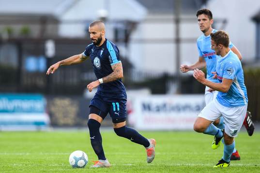 Guillermo Molins of Malmö FF and Jonathan Addis of