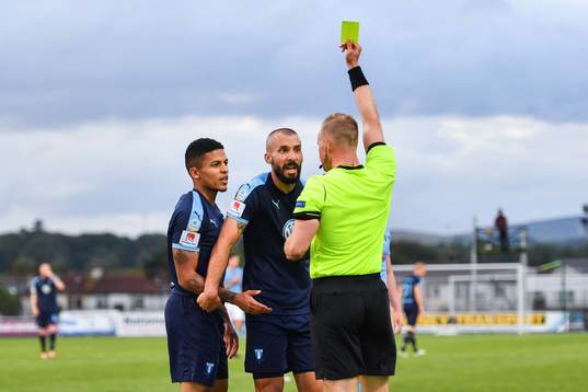 Romain Gall and Guillermo Molins of Malmö FF in a