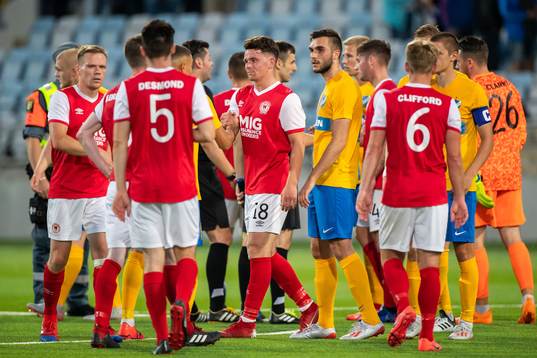 Dean Clarke of St Patrick's looks dejected