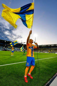 Jordan Larsson of IFK Norrköping celebrates