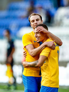 Lars Krogh Gerson of IFK Norrköping and Jordan Larsson