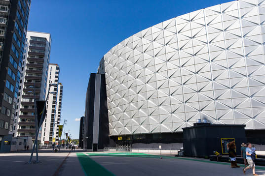 Exteriör av Friends Arena