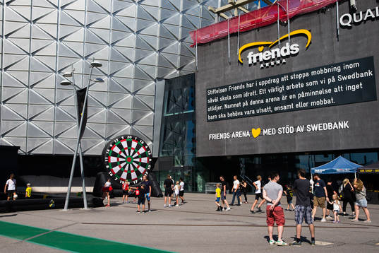 Exteriör av Friends Arena