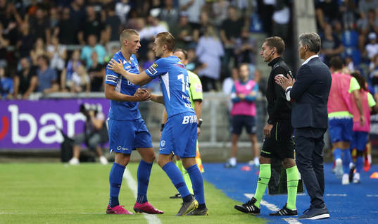 GENK, BELGIUM - JULY 20: Benjamin Nygren of Genk replaces