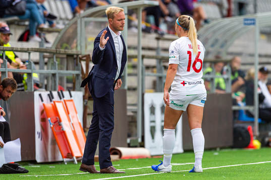 Rosengårds tränare Jonas Eidevall och Hailie Mace