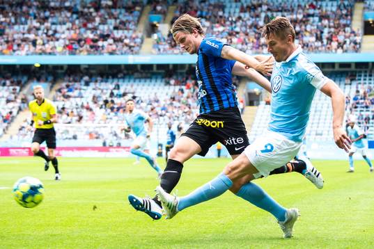 Sirius Tim Björkström och Malmö FFs Markus Rosenberg