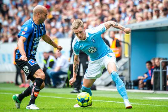 Sirius Karl Larson och Malmö FFs Sören Rieks