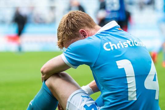 Malmö FFs Anders Christiansen deppar