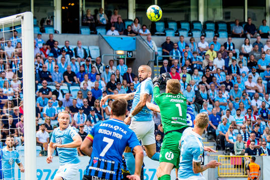 Malmö FFs Franz Brorsson och Guillermo Molins mot Sirius