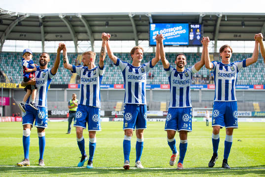 IFK Göteborgs spelare jublar