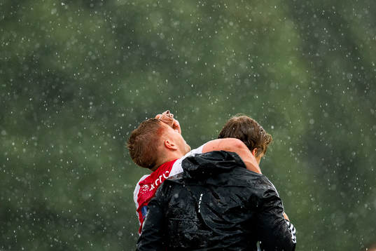 Tobias Collett of KFUM with a head injury