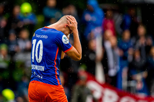 Hólmbert Aron Fridjónsson of Aalesund looks dejected