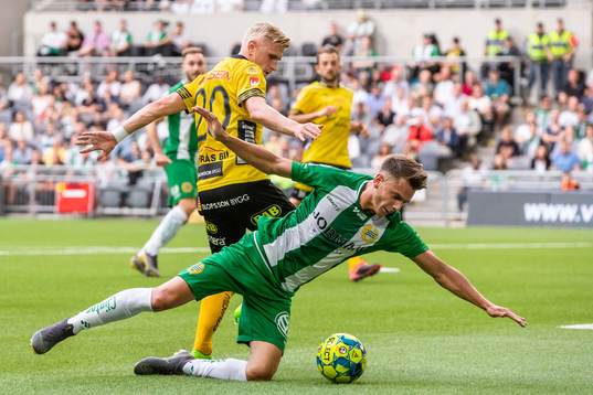 Elfsborgs Simon Strand och Hammarbys Alexander Kacaniklic