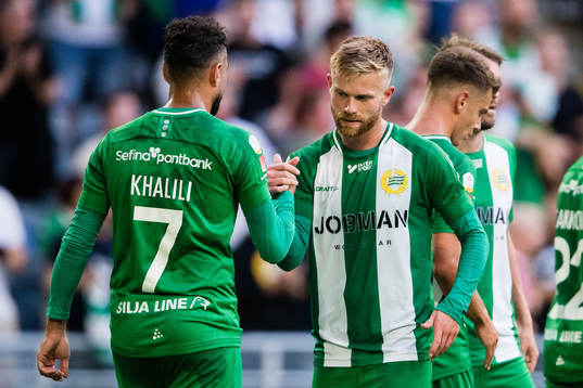 Hammarbys Imad Khalili och Dennis Widgren