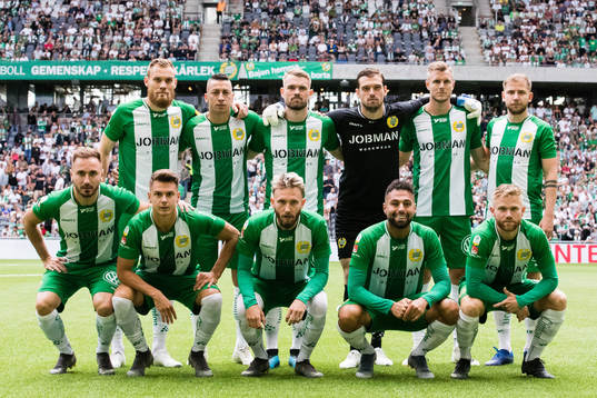 Hammarbys startelva innan fotbollsmatchen i Allsvenskan