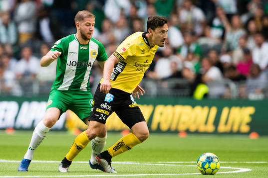 Hammarbys Darijan Bojanic och Elfsborgs Stefan Ishizaki