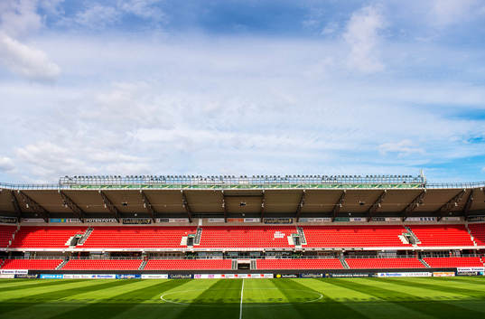 Generell vy över Guldfågeln Arena