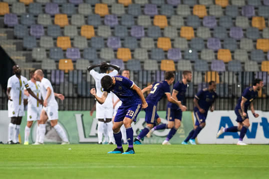 Mitja Viler of Maribor celebrates