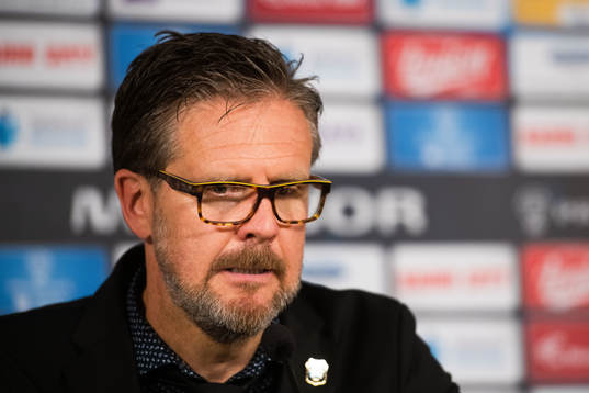 Rikard Norling, head coach of AIK at the press conference