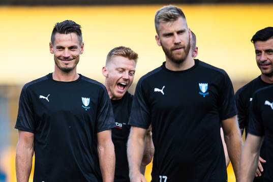 Markus Rosenberg and Anders Christiansen of Malmö FF