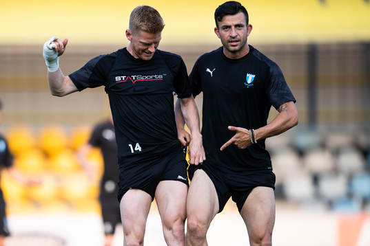 Anders Christiansen and Behrang Safari of Malmö FF