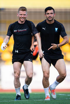 Anders Christiansen and Behrang Safari of Malmö FF