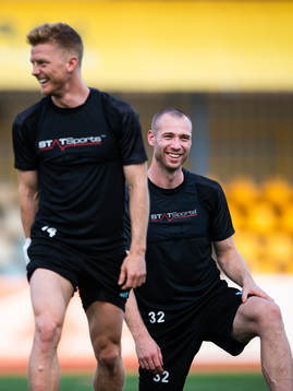 Anders Christiansen and Jo Inge Berget of Malmö FF