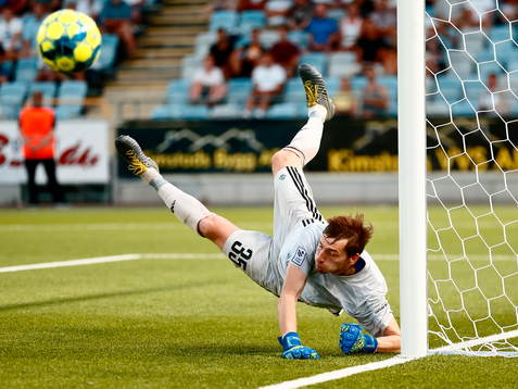 Goalkeeper Valentins Raļkevičs of Liepaja