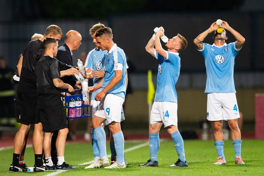 of Malmö FF Uwe Rösler, head coach talks to Markus