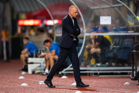 Uwe Rösler, head coach of Malmö FF looks dejected