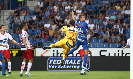 GENK, BELGIUM - JULY 26: Sebastien Bruzzese of Kv Kortrijk