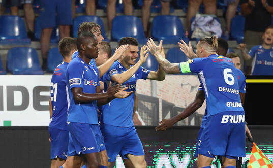 GENK, BELGIUM - JULY 26: Ianis Hagi of Krc Genk celebrates
