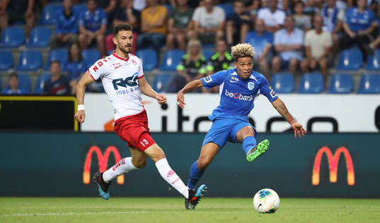 GENK, BELGIUM - JULY 26: ,K13, and Manuel Benson of Krc