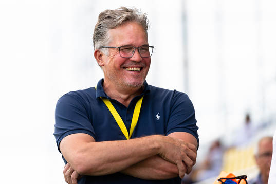 Falkenbergs ordförande Patrik Hannell före