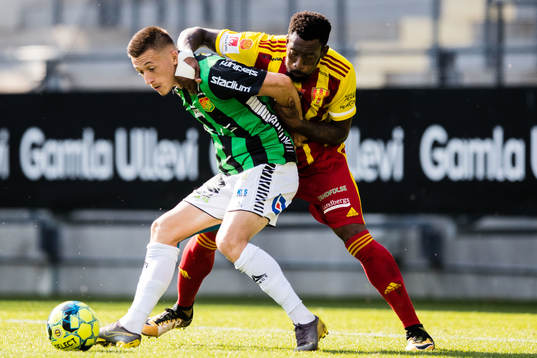 GAIS Leonard Pllana och Syrianskas Abdel Rhamane Khalil