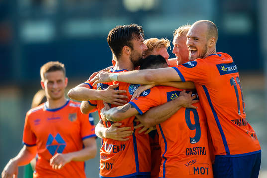 Kaj Ramsteijn of Aalesund celebrates