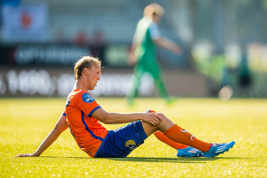 Jørgen Hatlehol of Aalesund in pain
