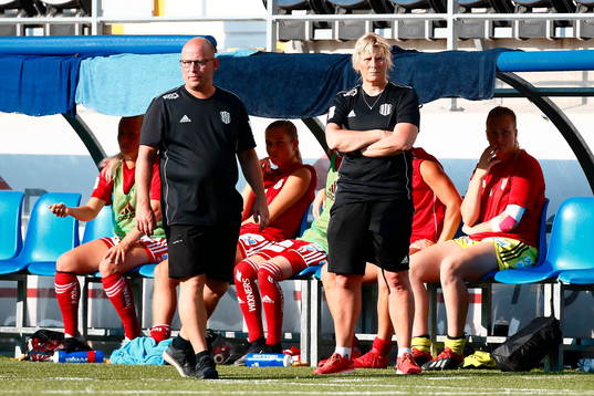 Piteås tränare Stellan Carlsson och Annelie Andersén