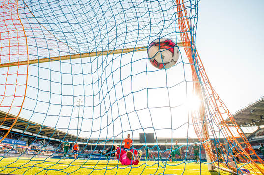 Niklas Fernando Nygaard Castro of Aalesund scores the 2-0