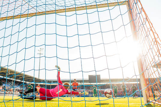 Niklas Fernando Nygaard Castro of Aalesund scores the 2-0