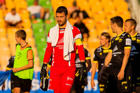 Goalkeeper Jonas Deumeland of Start
