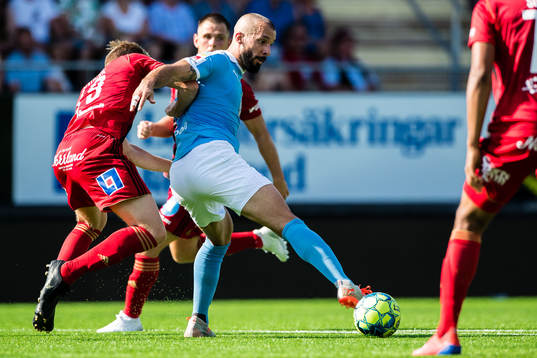 Östersunds Eirik Haugan och Malmö FFs Guillermo Molins