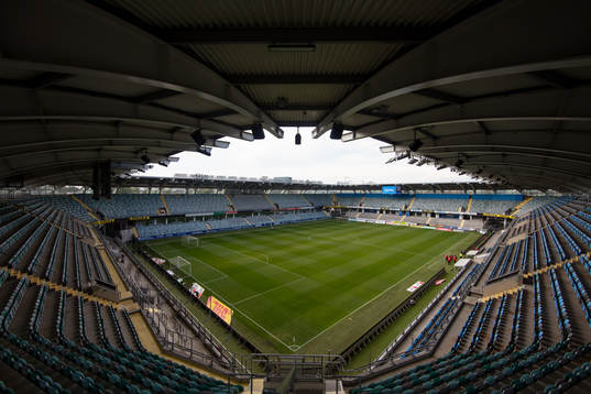 Arena Gamla Ullevi interiört innan fotbollsmatchen i