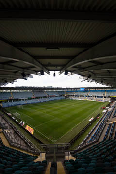 Arena Gamla Ullevi interiört innan fotbollsmatchen i