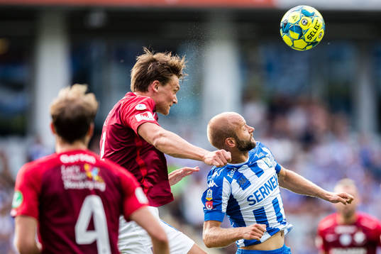 IFK Norrköpings Rasmus Lauritsen och IFK Göteborgs Robin