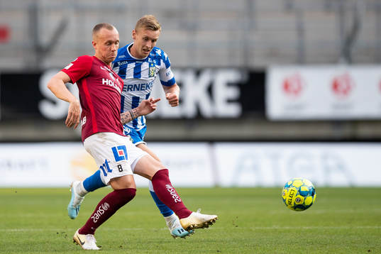 IFK Norrköpings Gudmundur Thórarinsson och IFK Göteborgs
